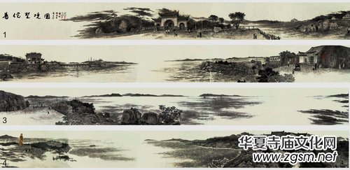 楊明學國畫百米長卷《普陀圣境圖》被普陀山收藏 楊明學國畫百米長卷《普陀圣境圖》被普陀山收藏